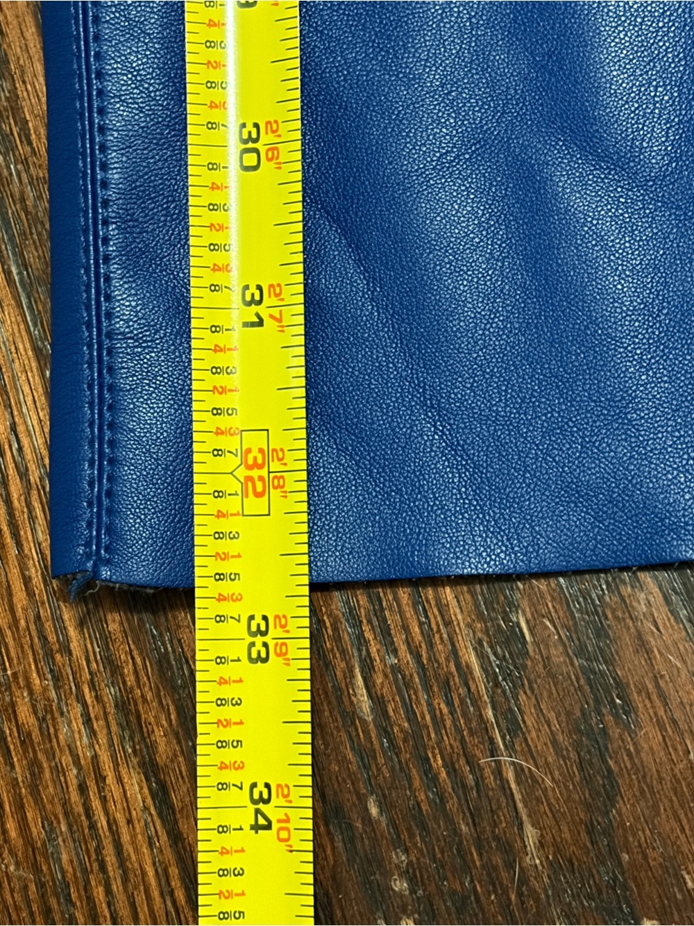 Zara Royal Blue Faux Leather midi Skirt - Picture 4 of 7
